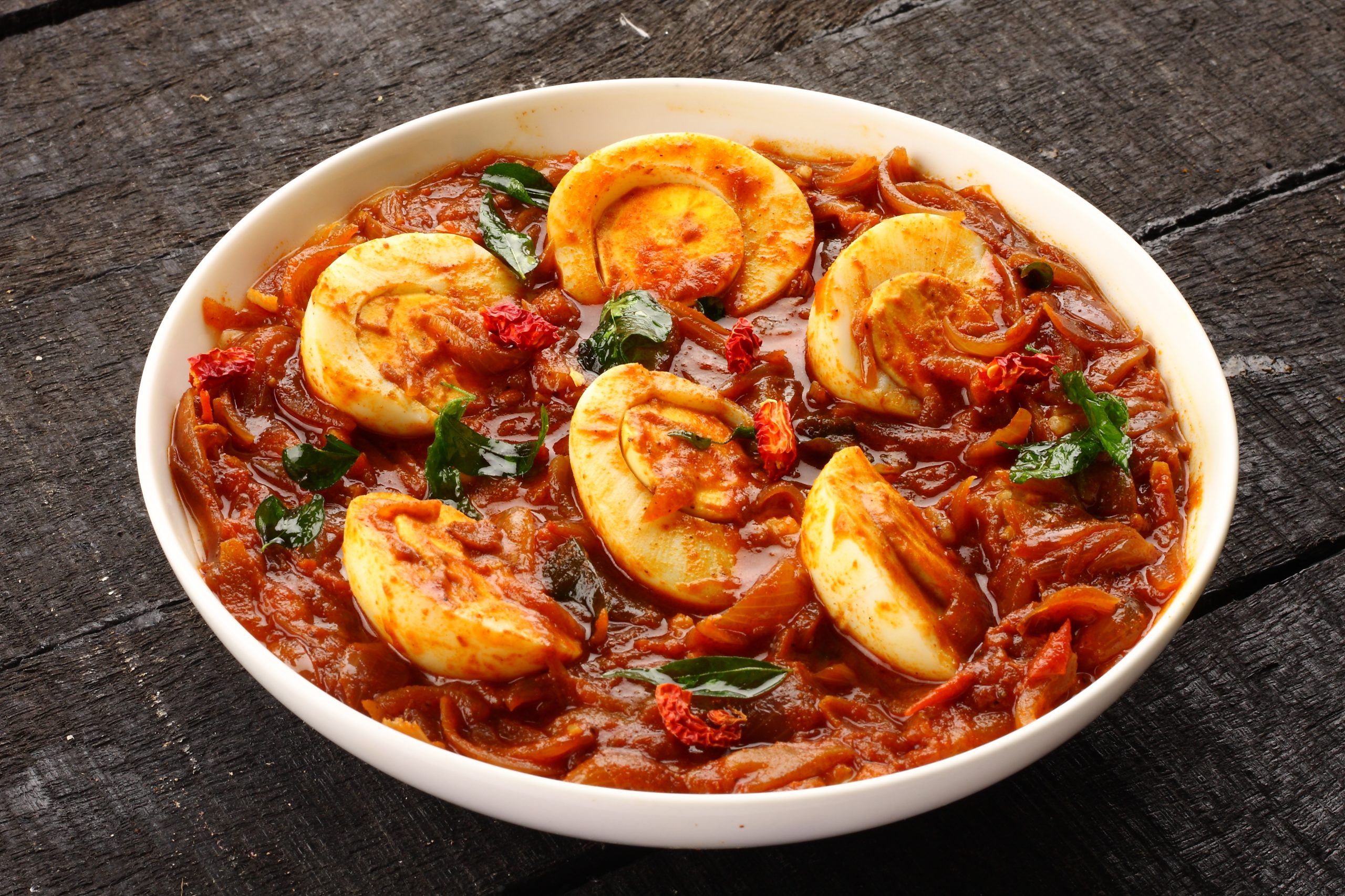Indian,Egg,Masala,Curry,With,Spices,And,Herbs.