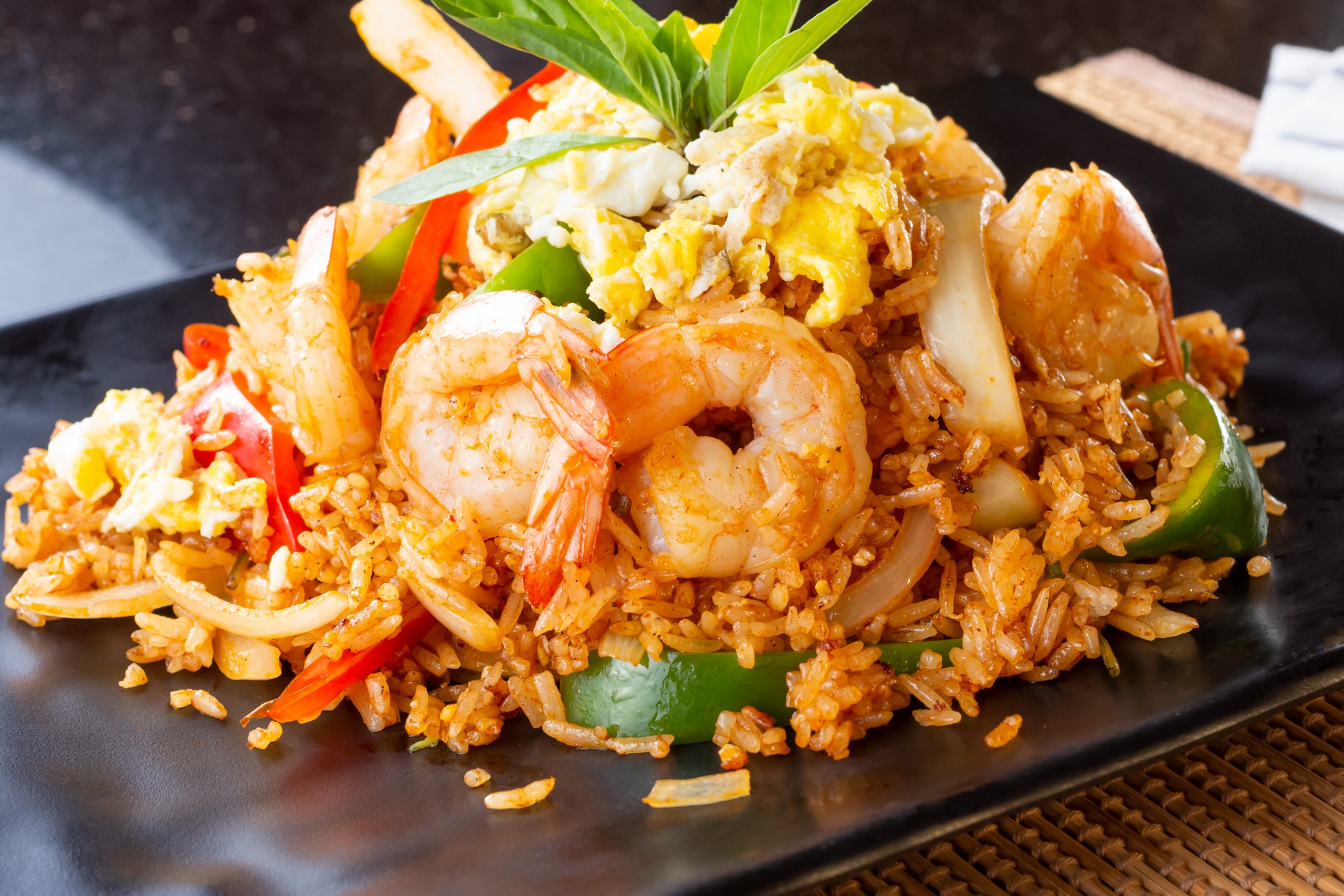 A,View,Of,A,Shrimp,Fried,Rice,,In,A,Restaurant