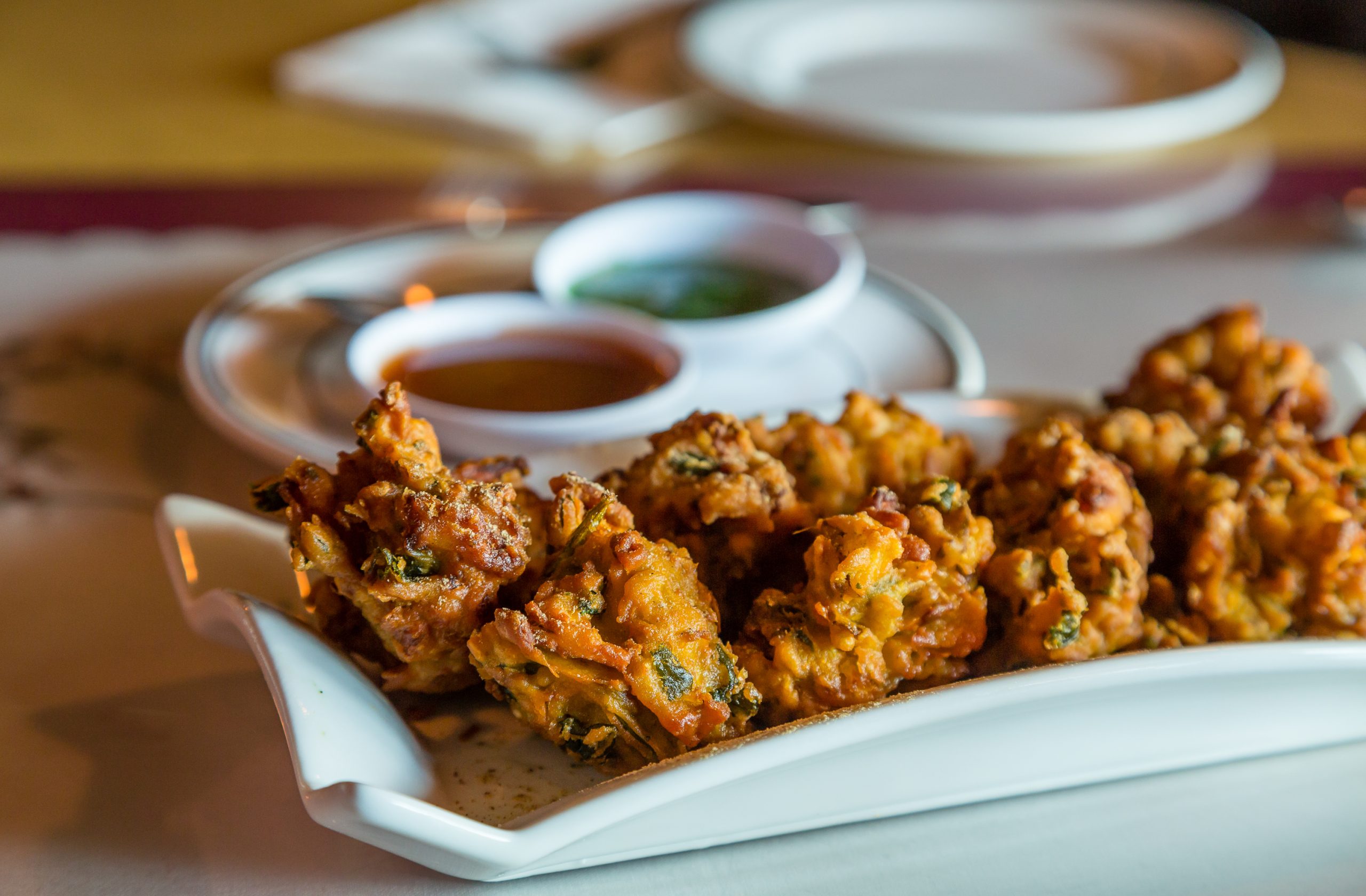 Indian,Pakoras,In,Window,Light,On,Table